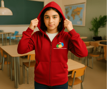 Felpa con cappuccio full zip made in Italy